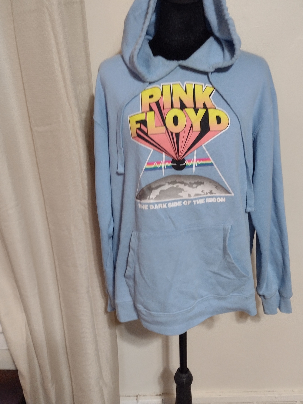 Pink Floyd Light Blue Pullover with Yellow & Pink Logo